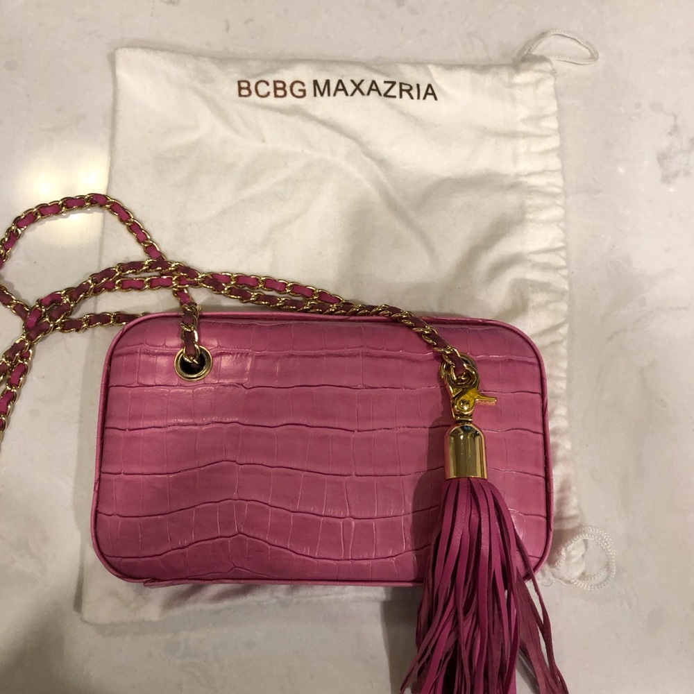 BCBG Maxazria Pink leather evening bag💕💕